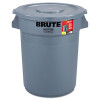 Rubbermaid Commercial Brute Container with Lid  Round  Plastic  32 gal  Gray (RCP 8632-92 GRA)