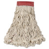 Rubbermaid Commercial Swinger Loop Wet Mop Head  Large  Cotton Synthetic  White  6 Carton (RCP C153 WHI)