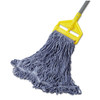 Rubbermaid Commercial Super Stitch Blend Mop Head  Large  Cotton Synthetic  Blue  6 Carton (RCP D213 BLU)