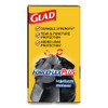 Glad ForceFlexPlus Drawstring Large Trash Bags  30 gal  1 05 mil  30  x 32   Black  70 Box (CLO 70358)
