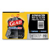 Glad ForceFlexPlus Drawstring Large Trash Bags  30 gal  1 05 mil  30  x 32   Black  70 Box (CLO 70358)