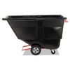 Rubbermaid Commercial Rotomolded Tilt Truck  Rectangular  Plastic  850 lb Capacity  Black (RCP 1314 BLA)