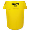 Rubbermaid Commercial Brute Vented Trash Receptacle  Round  44 gal  Yellow (RCP 2643-60 YEL)