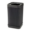 Safco At-Your Disposal Top-Open Waste Receptacle  Square  Polyethylene  38 gal  Black (SFC 9790BL)