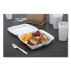 Dart Foam Container  Hinged Lid  3-Comp  8 3 8 x 7 7 8 x 3 1 4  200 Carton (DCC 85HT3R)