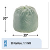 Stout by Envision EcoSafe-6400 Bags  30 gal  1 1 mil  30  x 39   Green  48 Box (STO E3039E11)
