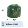 Stout by Envision Controlled Life-Cycle Plastic Trash Bags  33 gal  1 1 mil  33  x 40   Green  40 Box (STOG3340E11)