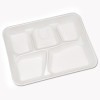 Pactiv Lightweight Foam School Trays  5-Compartment  8 25 x 10 5 x 1   White  500 Carton (PAC YTH10500SGBX)