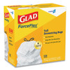 Glad Tall Kitchen Drawstring Trash Bags  13 gal  0 72 mil  24  x 27 38   Gray  100 Box (CLO 78526CT)