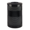 Rubbermaid Commercial Classics Perforated Open Top Receptacle  Round  Steel  51 gal  Black (RCP S55ETBK)
