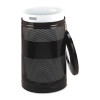 Rubbermaid Commercial Classics Perforated Open Top Receptacle  Round  Steel  51 gal  Black (RCP S55ETBK)