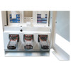 Vend-Rite Coin-Operated Soap Vender  3-Column  16 25  x 37 75  x 9 5   White Blue (VEN 394-100)