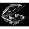 Dart ClearSeal Hinged-Lid Plastic Containers  8 1 4 x 3 x 8 1 4  Clear 125 PK 2 PK CT (DCC C90PST3)