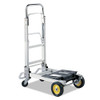 Safco HideAway Convertible Truck  400 lb Capacity  15 5 x 43 x 36  Aluminum (SAF4050)