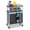 Safco Mobile Beverage Cart  33 5w x 21 75d x 43h  Black (SAF8964BL)