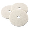 3M Ultra High-Speed Natural Blend Floor Burnishing Pads 3300  20  Dia   White  5 CT (MMM18210)