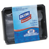 Dixie Cutlery Keeper Tray with Clear Plastic Utensils  600 Forks  600 Knives  600 Spoons (DXECH0180DX7CT)