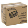 Dixie Cutlery Keeper Tray with Clear Plastic Utensils  600 Forks  600 Knives  600 Spoons (DXECH0180DX7CT)