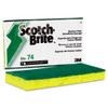 Scotch-Brite PROFESSIONAL Medium-Duty Scrubbing Sponge  3 6 x 6 1  Yellow Green  20 Carton (MMM74)