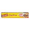 Glad ClingWrap Plastic Wrap  200 Square Foot Roll  Clear  12 Carton (CLO00020CT)