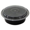 Pactiv VERSAtainers  Black Clear  32 oz  7 Dia x 2 H  150 Carton (PCTNC729B)