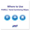 PURELL Premoistened Hand Sanitizing Wipes  5 78  x 7   100 Canister  12 Canisters CT (GOJ911112CT)