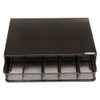 Safco One Drawer Hospitality Organizer  5 Compartments  12 1 2 x 11 1 4 x 3 1 4  Bk (SAF3274BL)