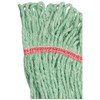 Boardwalk Super Loop Wet Mop Head  Cotton Synthetic Fiber  5  Headband  Large Size  Green  12 Carton (BWK503GNCT)