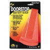 Master Caster Giant Foot Doorstop  No-Slip Rubber Wedge  3 5w x 6 75d x 2h  Safety Orange (MAS00965)
