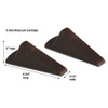 Master Caster Giant Foot Doorstop  No-Slip Rubber Wedge  3 5w x 6 75d x 2h  Brown  2 Pack (MAS00969)