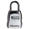 Master Lock Locking Combination 5 Key Steel Box  3 1 4w x 1 5 8d x 4h  Black Silver (MLK5400D)