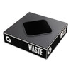 Safco Public Square Recycling Container Lid  Square Opening  15 25 x 15 25 x 2  Black (SAF2989BL)
