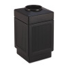 Safco Canmeleon Top-Open Receptacle  Square  Polyethylene  38 gal  Textured Black (SAF9475BL)