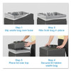 Safco Canmeleon Side-Open Receptacle  Square  Polyethylene  38 gal  Textured Black (SAF9476BL)
