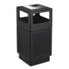 Safco Canmeleon Ash Trash Receptacle  Square  Polyethylene  38 gal  Textured Black (SAF9477BL)