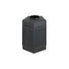 Safco Canmeleon Indoor Outdoor Receptacle  Pentagon  Polyethylene  45 gal  Black (SAF9486BL)