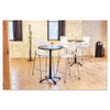 Safco Dome Receptacle with Spring-Loaded Door  Round  Steel  15 gal  Black (SAF9636BL)