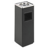 Safco Ash 'N Trash Sandless Urn  Square  Stainless Steel  3 gal  Black Chrome (SAF9696BL)