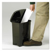 Safco Step-On Receptacle  Rectangular  Plastic  4 gal  Black (SAF9710BL)