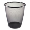 Safco Onyx Round Mesh Wastebasket  Steel Mesh  5 gal  Black (SAF9717BL)