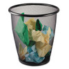 Safco Onyx Round Mesh Wastebasket  Steel Mesh  5 gal  Black (SAF9717BL)