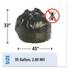 Stout by Envision Insect-Repellent Trash Bags  55 gal  2 mil  37  x 52   Black  65 Box (STOP3752K20)