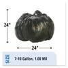 Stout by Envision Total Recycled Content Plastic Trash Bags  10 gal  1 mil  24  x 24   Brown Black  250 Carton (STOT2424B10)