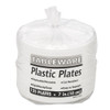 Tablemate Plastic Dinnerware  Plates  7  dia  White  125 Pack (TBL7644WH)