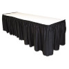 Tablemate Table Set Linen-Like Table Skirting  29  x 14ft  Black (TBLLS2914BK)