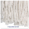 Boardwalk Premium Cut-End Wet Mop Heads  Cotton  24oz  White  12 Carton (BWK224CCT)