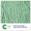Boardwalk Super Loop Wet Mop Head  Cotton Synthetic Fiber  5  Headband  Large Size  Green (BWK503GNEA)