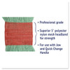 Boardwalk Super Loop Wet Mop Head  Cotton Synthetic Fiber  5  Headband  Large Size  Green (BWK503GNEA)