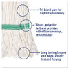 Boardwalk Super Loop Wet Mop Head  Cotton Synthetic Fiber  5  Headband  Medium Size  White (BWK502WHEA)