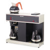 BUNN Pour-O-Matic Three-Burner Pour-Over Coffee Brewer  Stainless Steel  Black (BUNVPS)